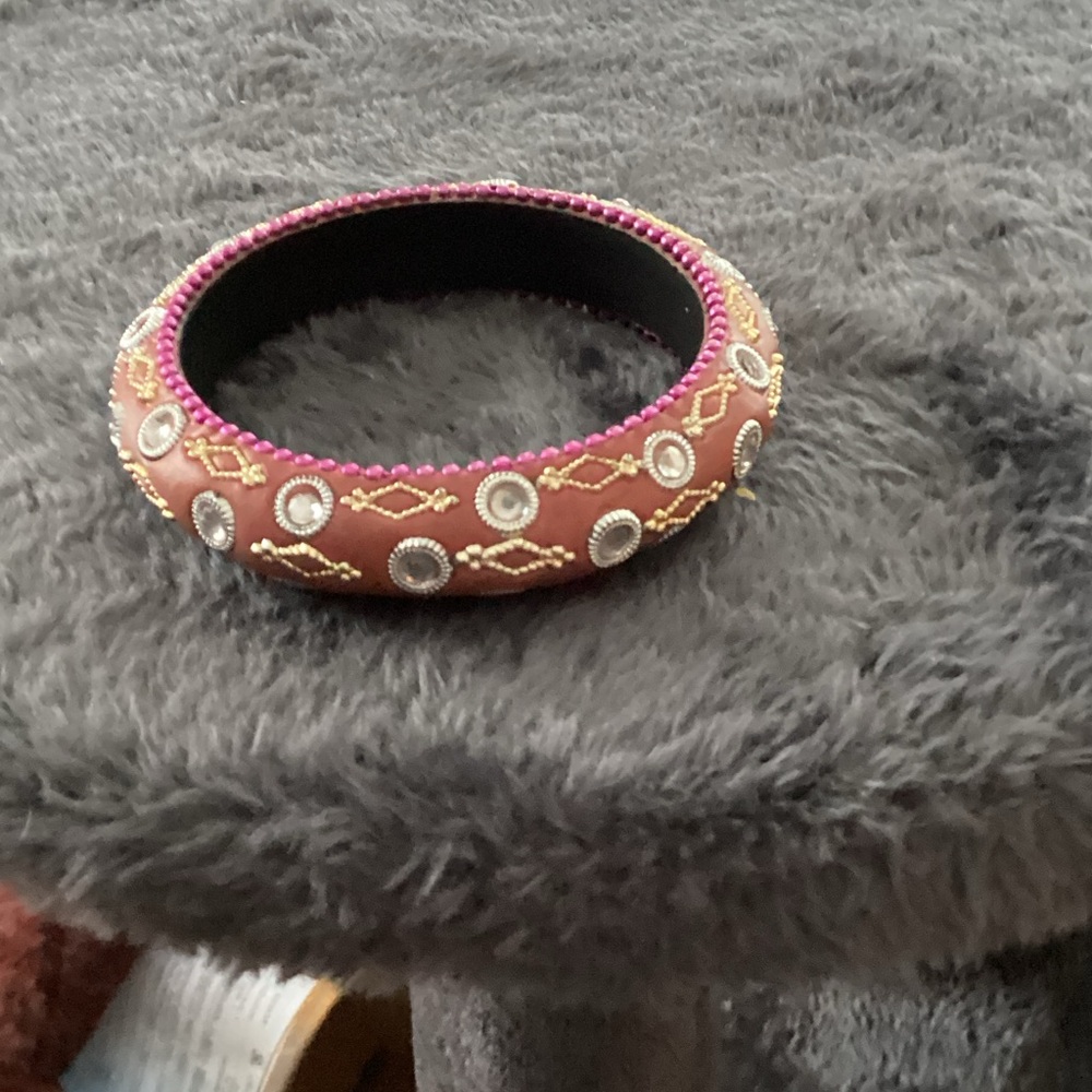 Elegant Pink and Gold Bangle
